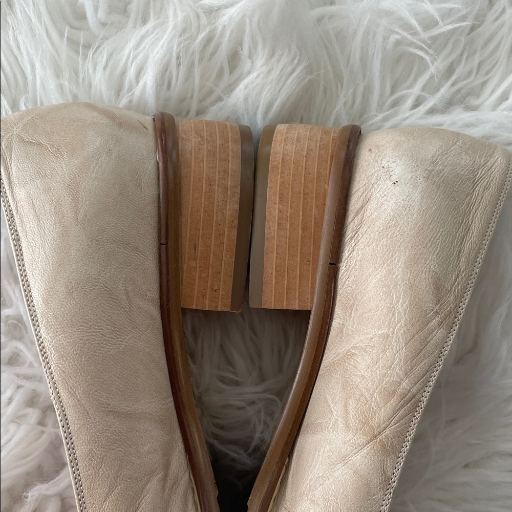 Vintage Roberto Capucci Shoes Leather Designer Shoes Size 6B Cream brown Color - Picture 5 of 13